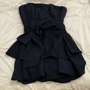 Navy princess poly romper